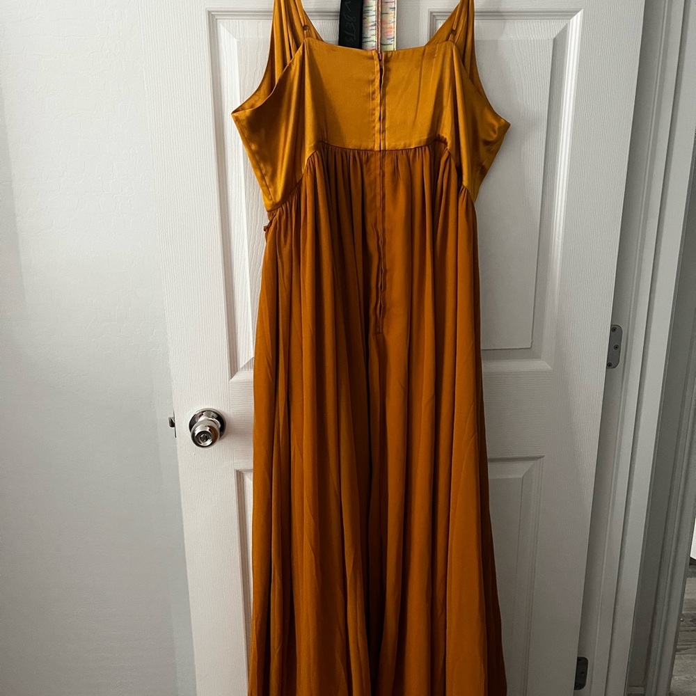 Gold ModCloth special occasion maxi dress size 24 - Picture 5 of 7